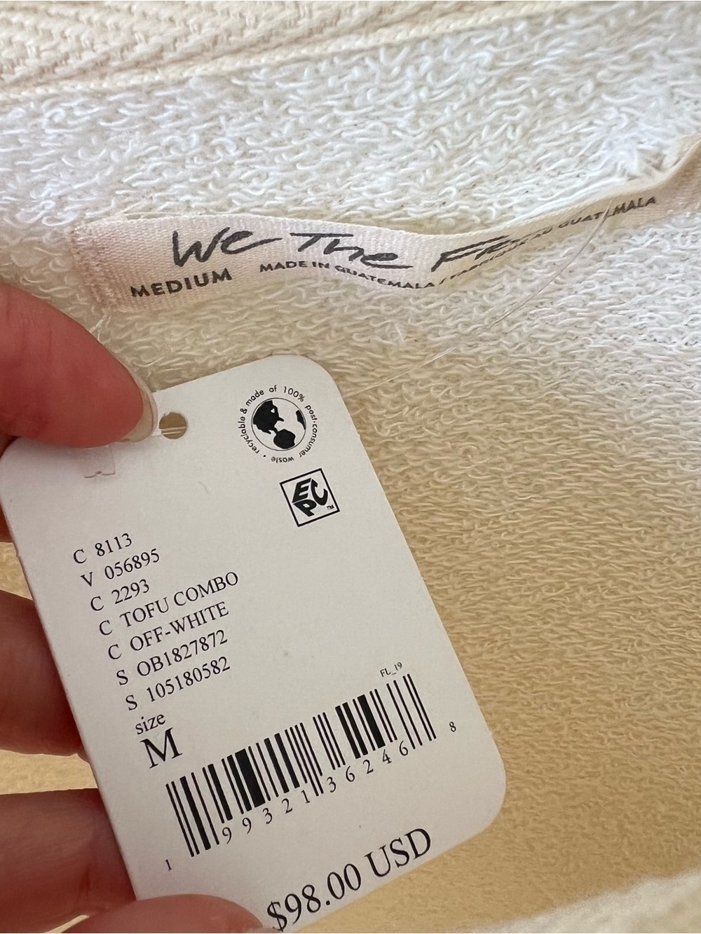 Free People We The Free Graphic Camden Pullover in Snake Print Tofu Combo NWT - Picture 4 of 4